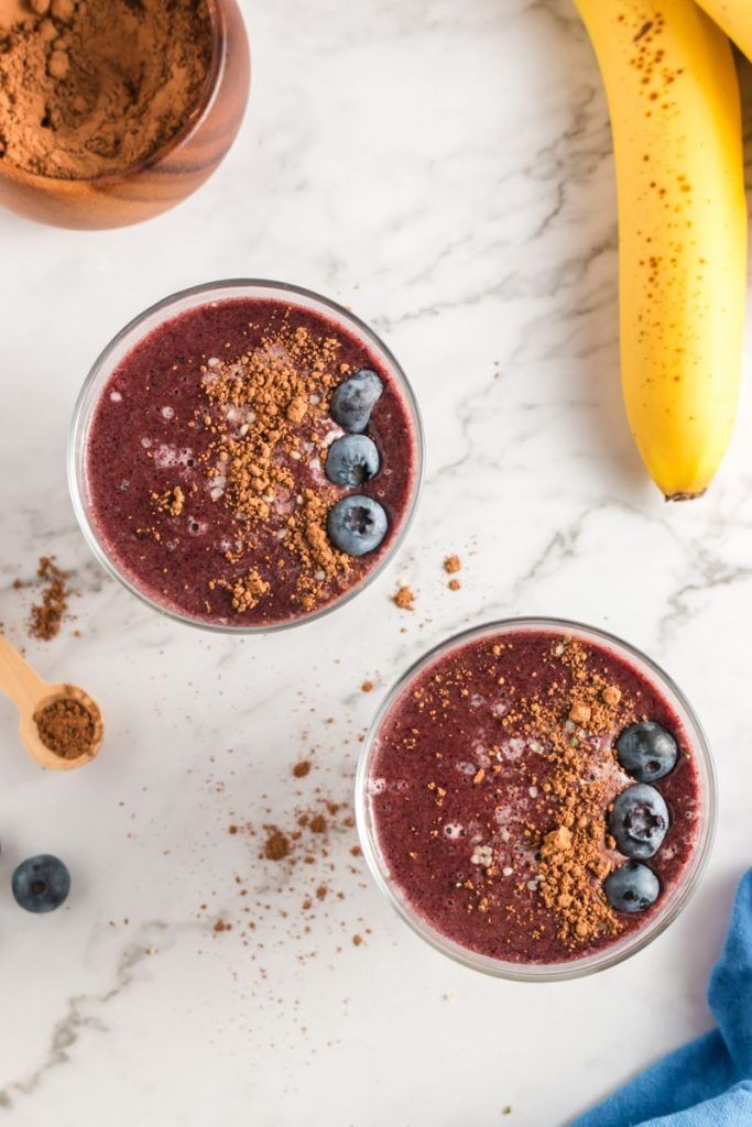 Chocolate Blueberry Smoothie - Natural Deets